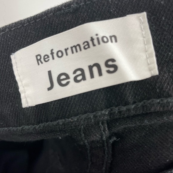 Reformation‎ Black Jaden High Rise Denim Jeans - Picture 4 of 7